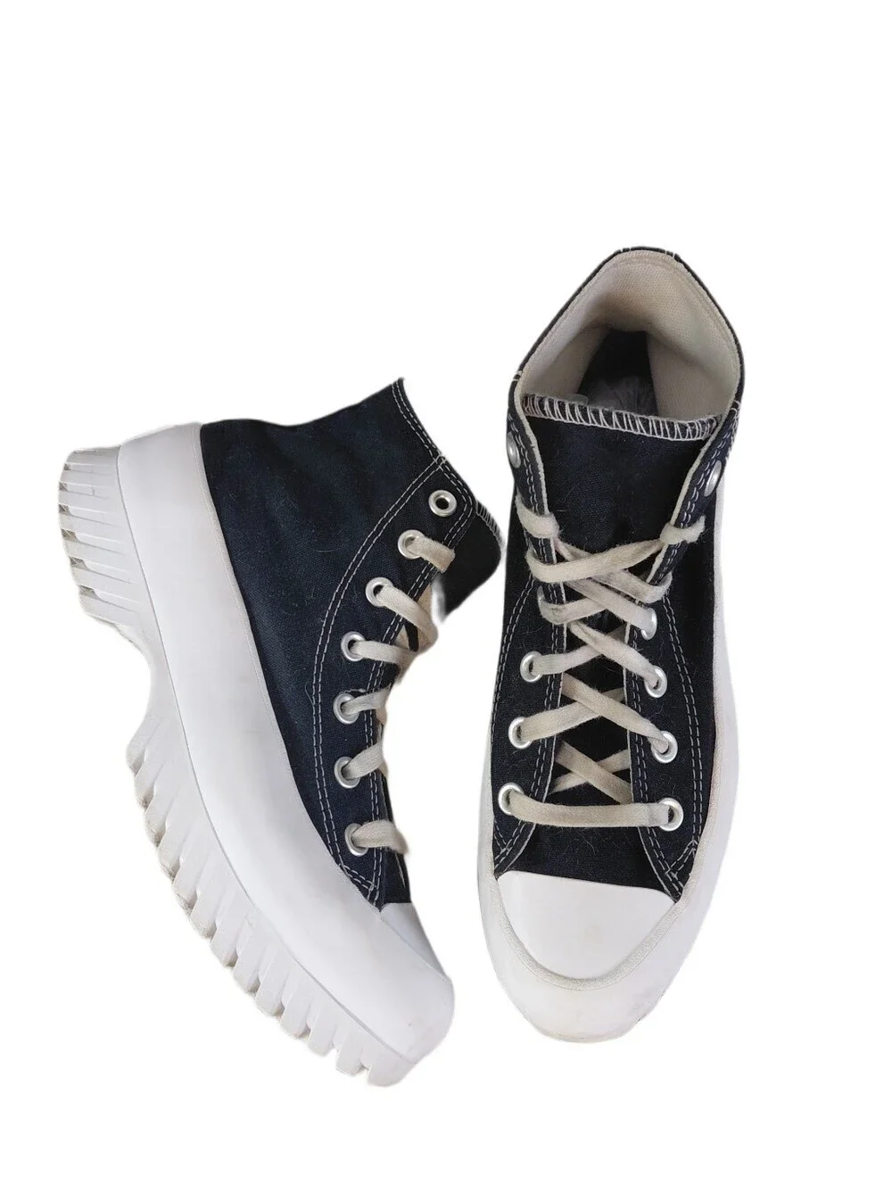 Converse High-Top Platform Sneakers Women's Size 7 Navy Blue All Stars